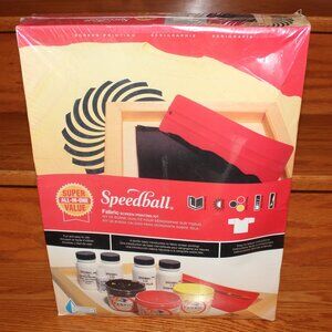 Red Fabric Screen Printing Kit